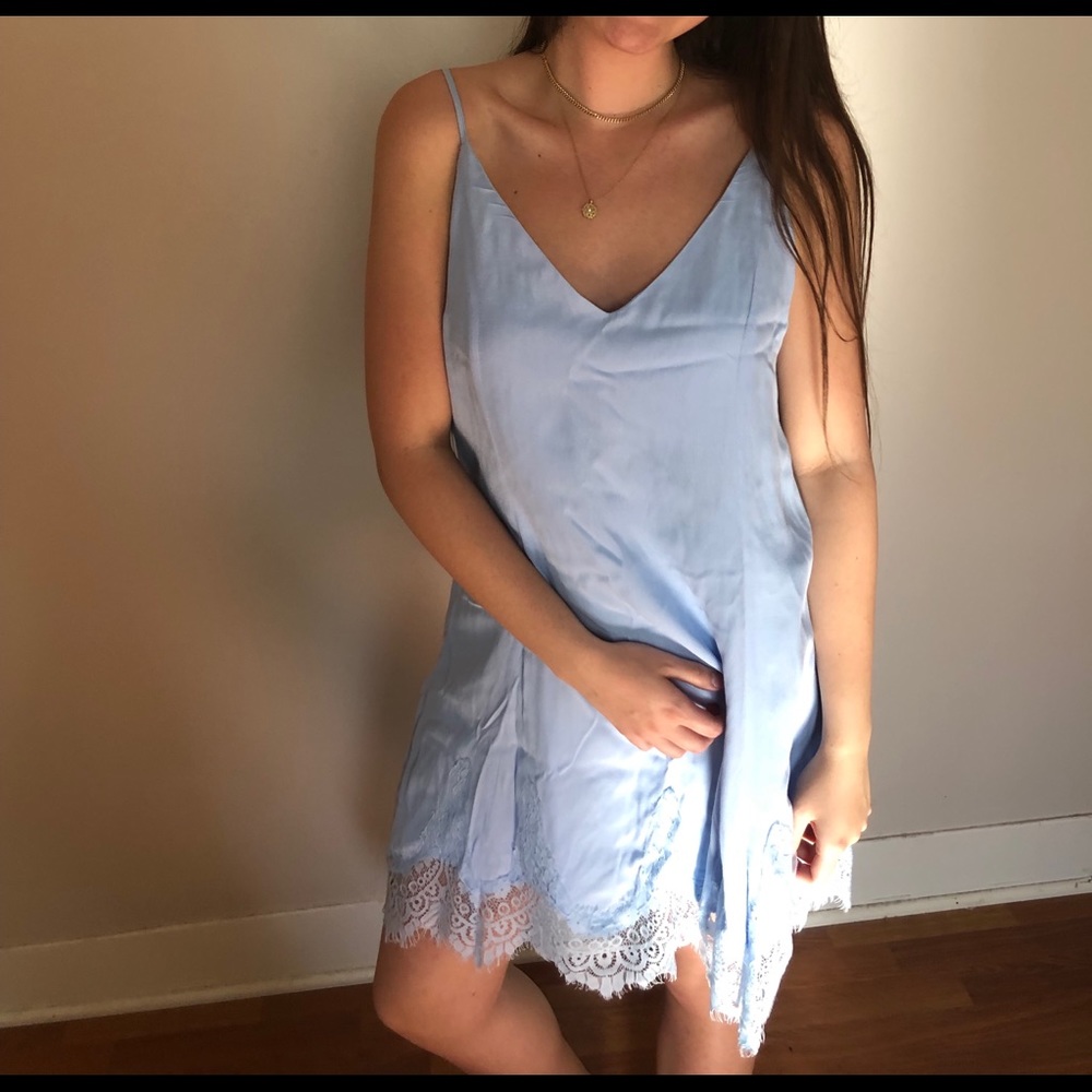 Light blue slip dress